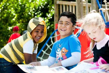 Children in the playground. 