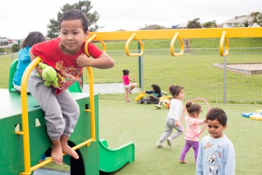 Tamariki playing on the playground