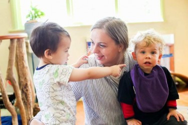 Kaiko and two children. 